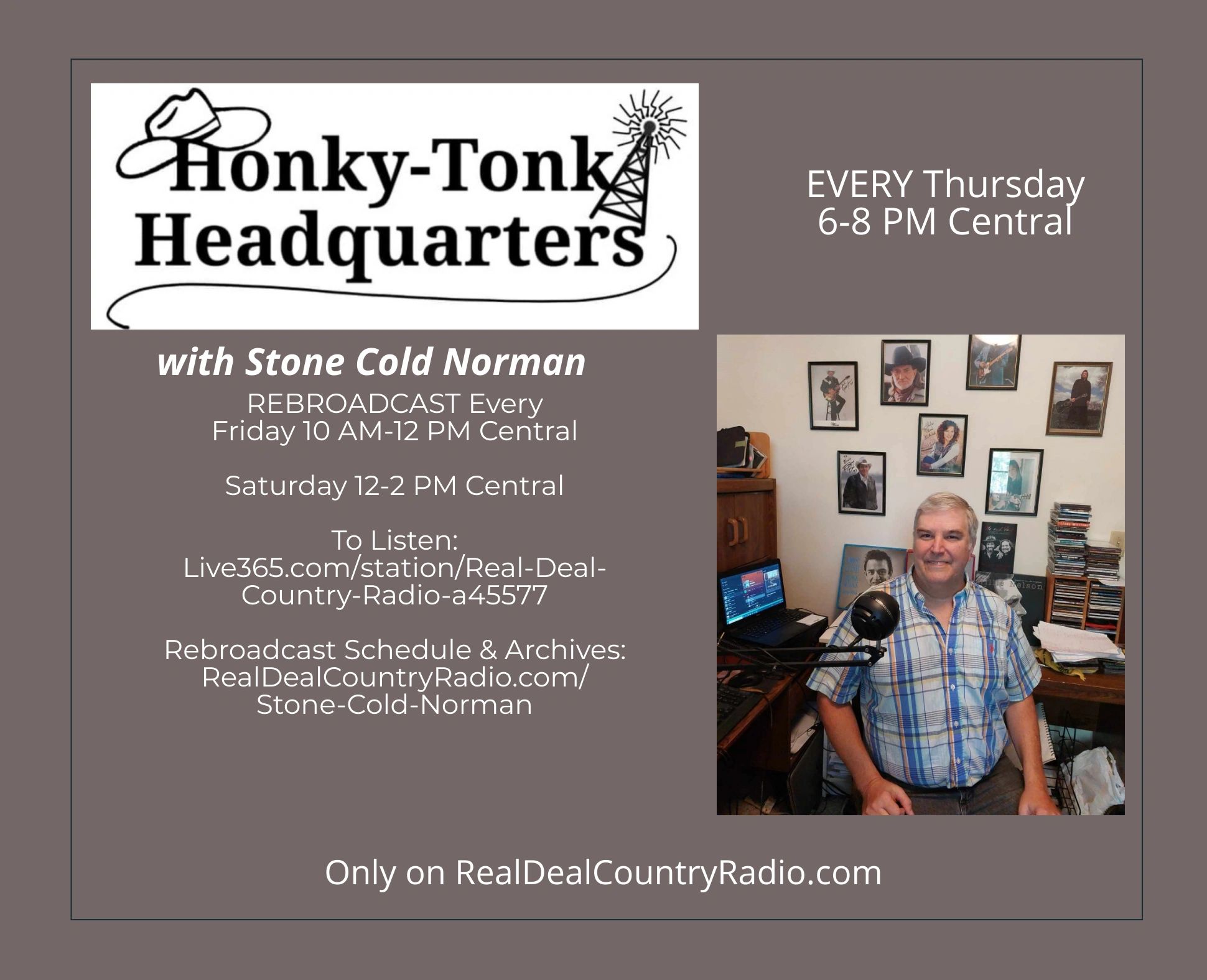 Honky-Tonk Headquarters with Stone Cold Norman promotional flyer