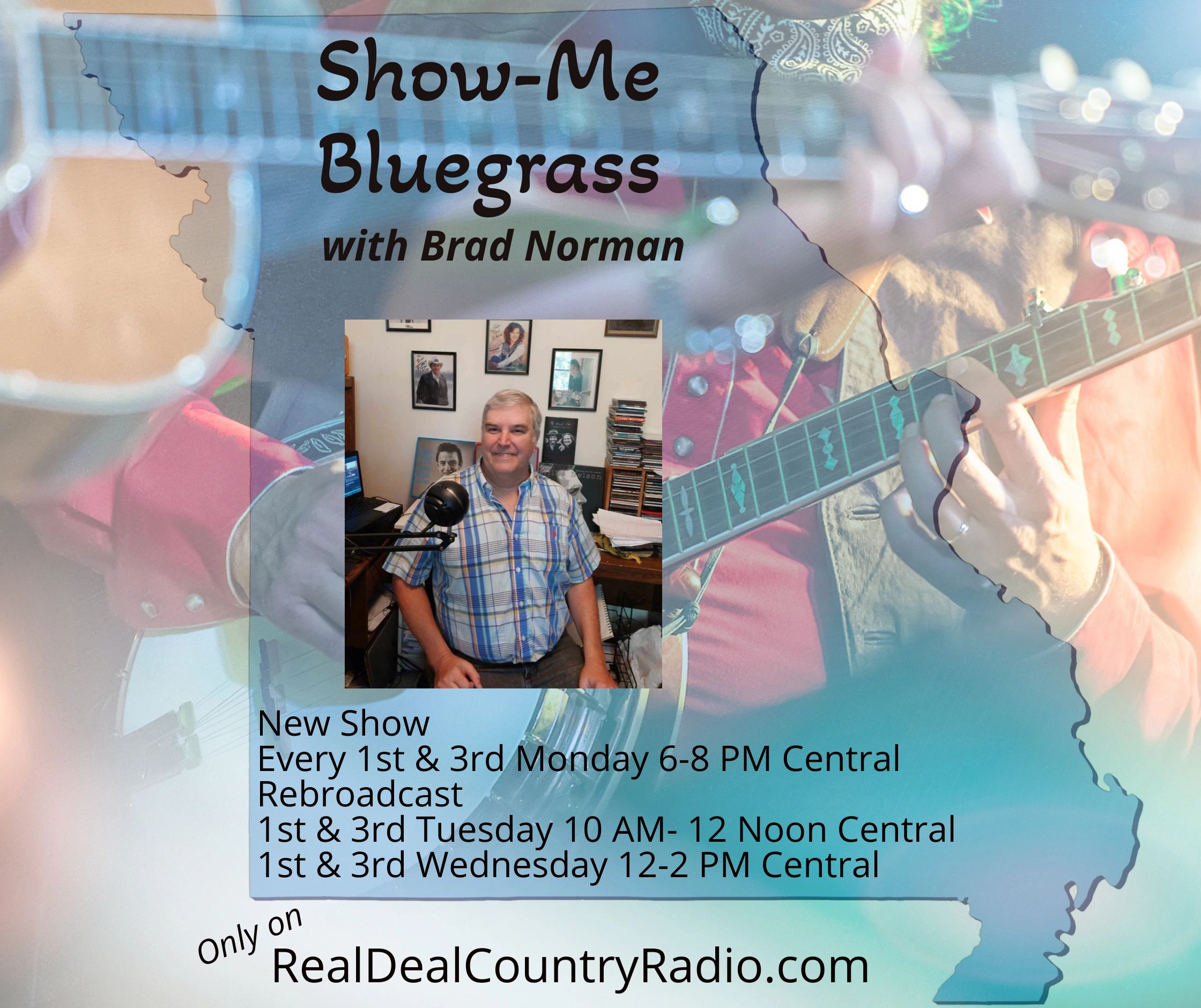 Show-Me Bluegrass with Brad Norman promotional graphic